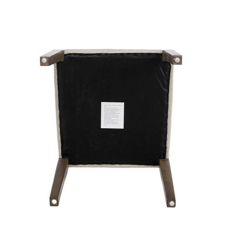 Elena Set of 2 Dining Chairs Silver Oak Frame | Oatmeal Effect Fabric