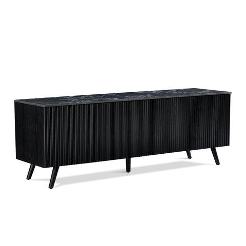 Echo Black Marble Effect Ceramic Top & Wooden TV Cabinet