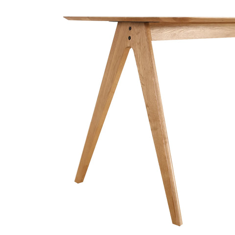 Edda Oak Rectangle Wooden Dining Table - 140cm