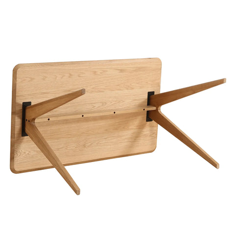 Edda Oak Rectangle Wooden Dining Table - 140cm