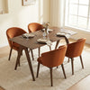 Edda Retro Walnut Effect 4-6 Seater Rectangle Wooden Dining Table - 140cm