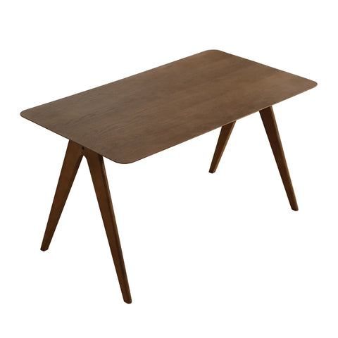 Edda Walnut Rectangle Wooden Dining Table - 140cm