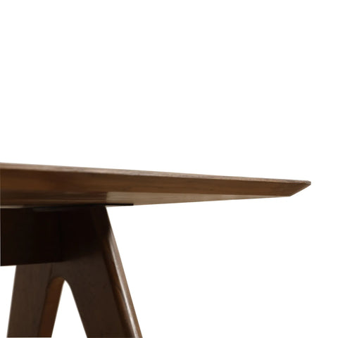 Edda Walnut Rectangle Wooden Dining Table - 140cm