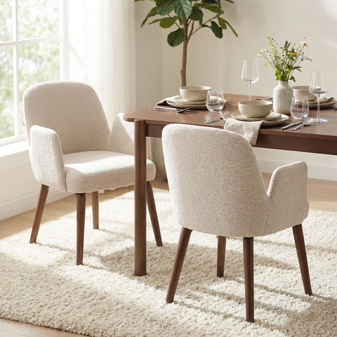 Elano Cream Fabric Dining Chair