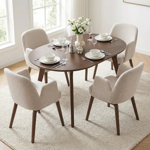 Elano Cream Fabric Dining Chair