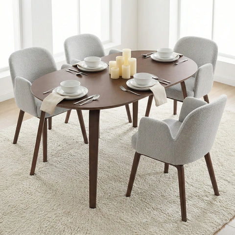 Elano Light Grey Fabric Dining Chair