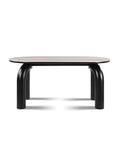Ellie Grand Marble Dining Table with U-Shaped Black Legs - 160cm x 80cm
