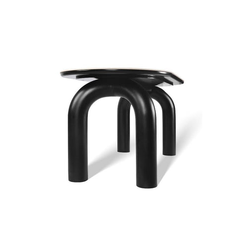Ellie Grand Marble Dining Table with U-Shaped Black Legs - 160cm x 80cm