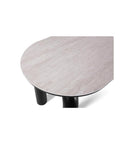 Ellie Grand Marble Dining Table with U-Shaped Black Legs - 160cm x 80cm