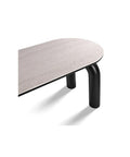Ellie Grand Marble Dining Table with U-Shaped Black Legs - 160cm x 80cm