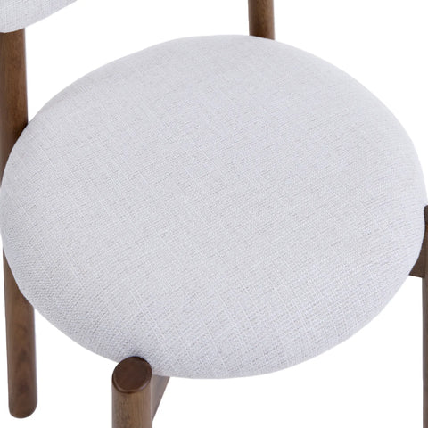 Elmora Set of 2 Beige Fabric Dining Chairs