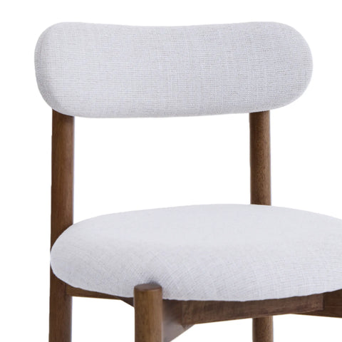 Elmora Set of 2 Beige Fabric Dining Chairs