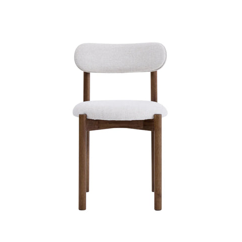 Elmora Set of 2 Cream Fabric Dining Chairs