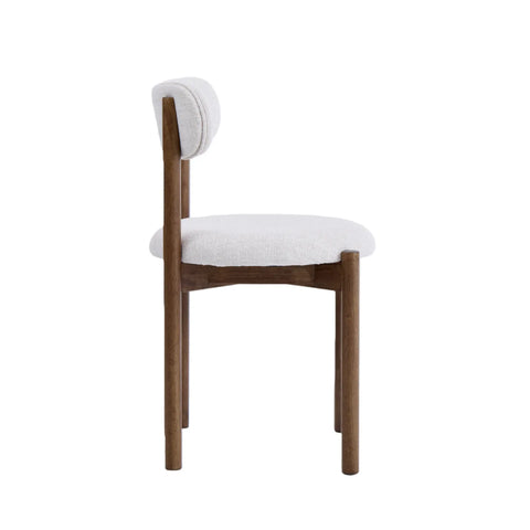 Elmora Set of 2 Cream Fabric Dining Chairs