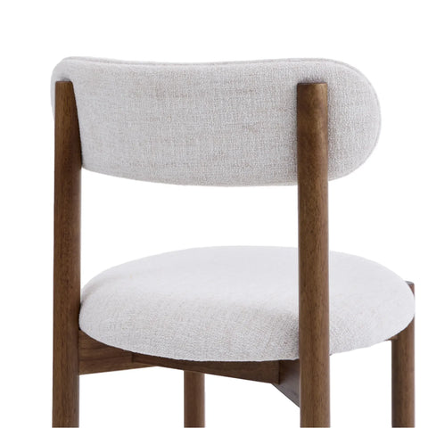 Elmora Set of 2 Cream Fabric Dining Chairs