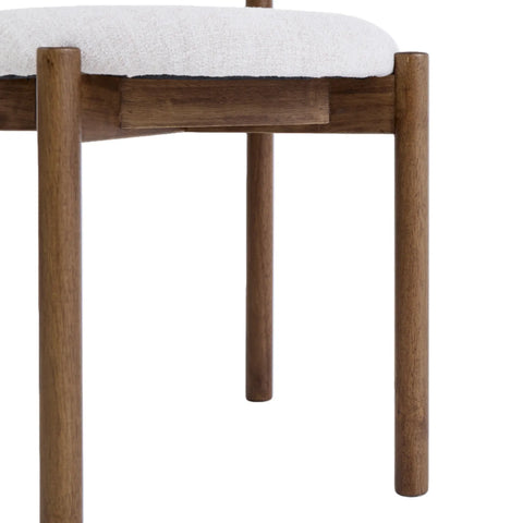 Elmora Set of 2 Cream Fabric Dining Chairs