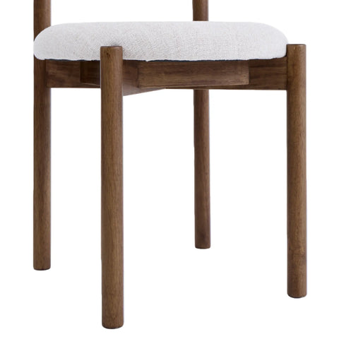 Elmora Set of 2 Cream Fabric Dining Chairs