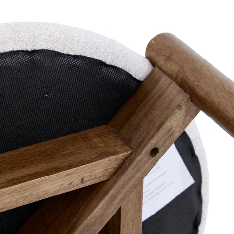 Elmora Set of 2 Cream Fabric Dining Chairs