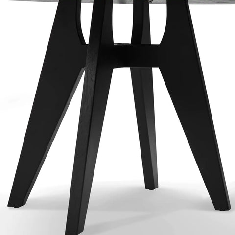 Elva Black Round  Wooden Dining Table - 120cm