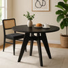 Elva Black Round  Wooden Dining Table - 120cm