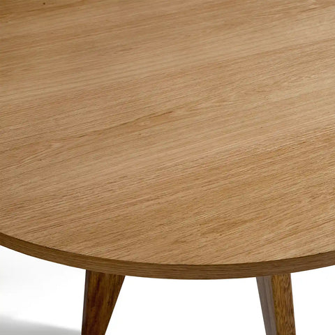 Elva Brown Round  Wooden Dining Table - 120cm