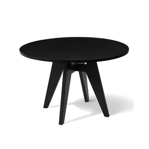 Elva Black Round  Wooden Dining Table - 120cm