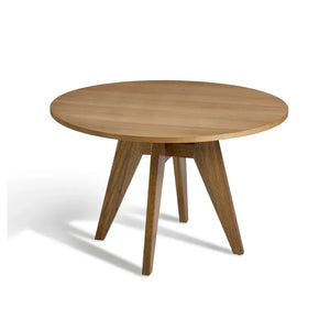 Elva Brown Round  Wooden Dining Table - 120cm