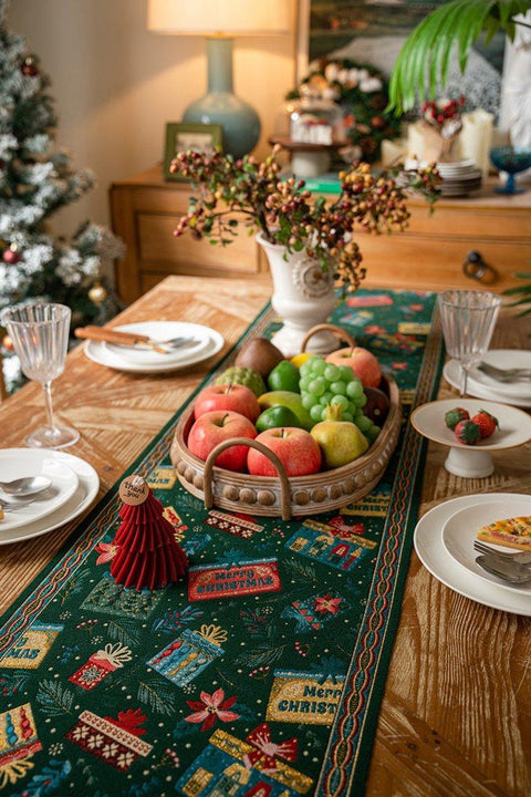 Enchanted Christmas Tapestry Table Runner - 180 x 35 cm