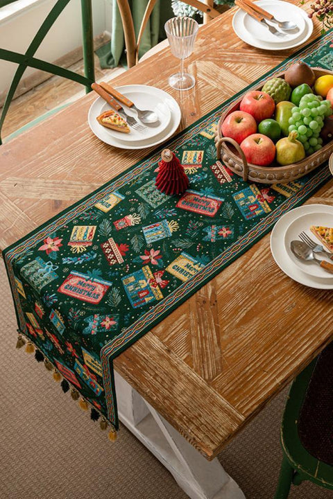 Enchanted Christmas Tapestry Table Runner - 180 x 35 cm