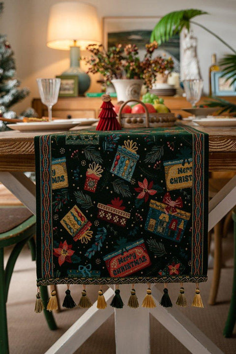 Enchanted Christmas Tapestry Table Runner - 180 x 35 cm