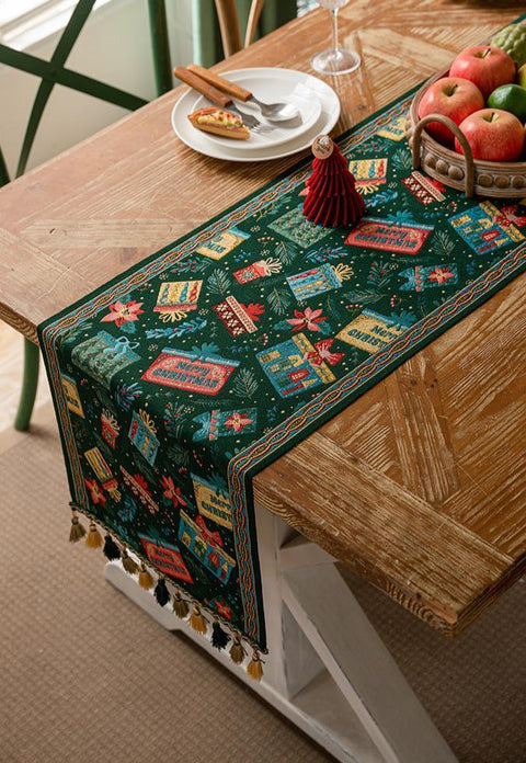 Enchanted Christmas Tapestry Table Runner - 180 x 35 cm