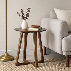 Enzo Round Wooden Side Table