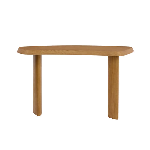 Evo Natural Effect Office Desk with Curved Panel Leg