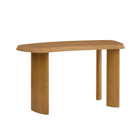 Evo Natural Effect Office Desk with Curved Panel Leg