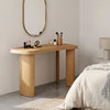 Evo Natural Effect Office Desk with Curved Panel Leg