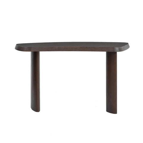 Evo Walnut Effect Office Desk with Curved Panel Leg