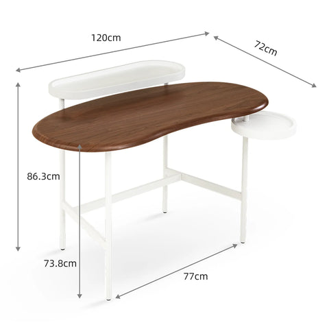 Flow Walnut Effect Dressing Table with Movable Side Shelf