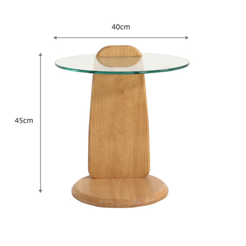 Forma Set of 2 Oak Effect Coffee Tables with Tampered Glass