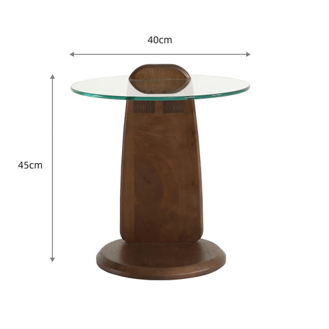 Forma Set of 2 Walnut Effect Coffee Tables with Tampered Glass