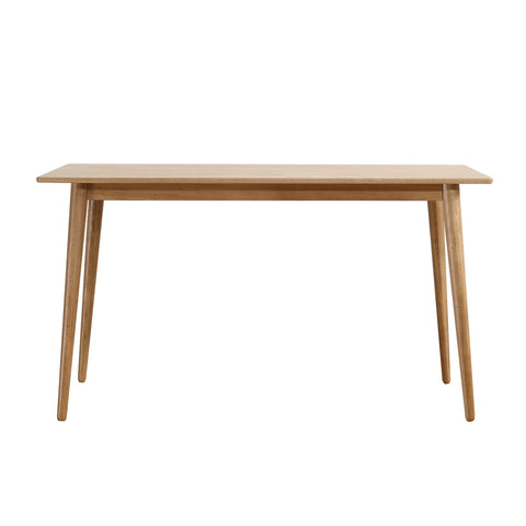 Gather Scandinavian Mid-Century Oak Effect 4-6 Seater Rectangle Wooden Dining Table - 140cm