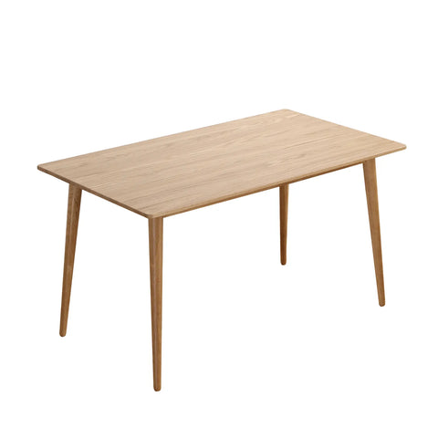 Gather Scandinavian Mid-Century Oak Effect 4-6 Seater Rectangle Wooden Dining Table - 140cm