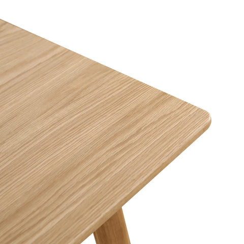 Gather Scandinavian Mid-Century Oak Effect 4-6 Seater Rectangle Wooden Dining Table - 140cm