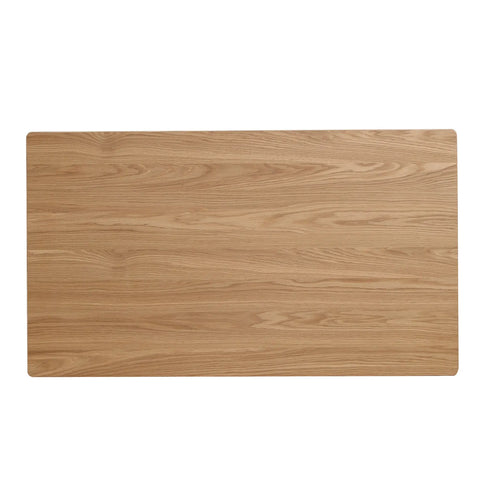 Gather Scandinavian Mid-Century Oak Effect 4-6 Seater Rectangle Wooden Dining Table - 140cm