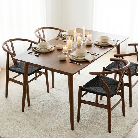 Gather Walnut Rectangle Wooden Dining Table - 140cm