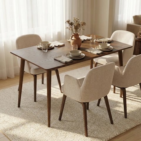 Gather Walnut Rectangle Wooden Dining Table - 140cm