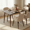Gather Scandinavian Mid-Century Walnut Effect 4-6 Seater Rectangle Wooden Dining Table - 140cm