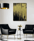 Gilded Dreams Nocturne Cascade Abstract Oil Painting - Furnt