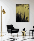 Gilded Dreams Nocturne Cascade Abstract Oil Painting - Furnt