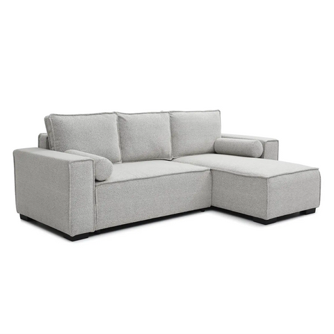 Harrison Corner Sofa Bed in Olive Green Chenille, Navy Chenille or Natural Boucle
