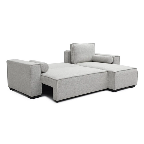 Harrison Corner Sofa Bed in Olive Green Chenille, Navy Chenille or Natural Boucle